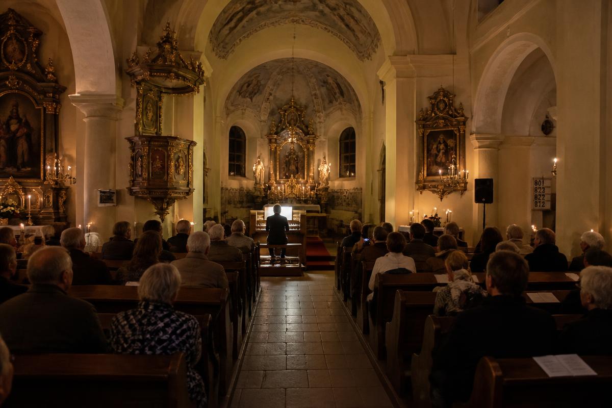 Koncert v kostele při svíčkách